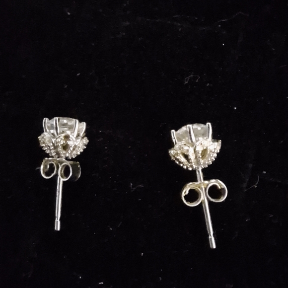 Natural Diamond Stud Earrings - Picture 6 of 6